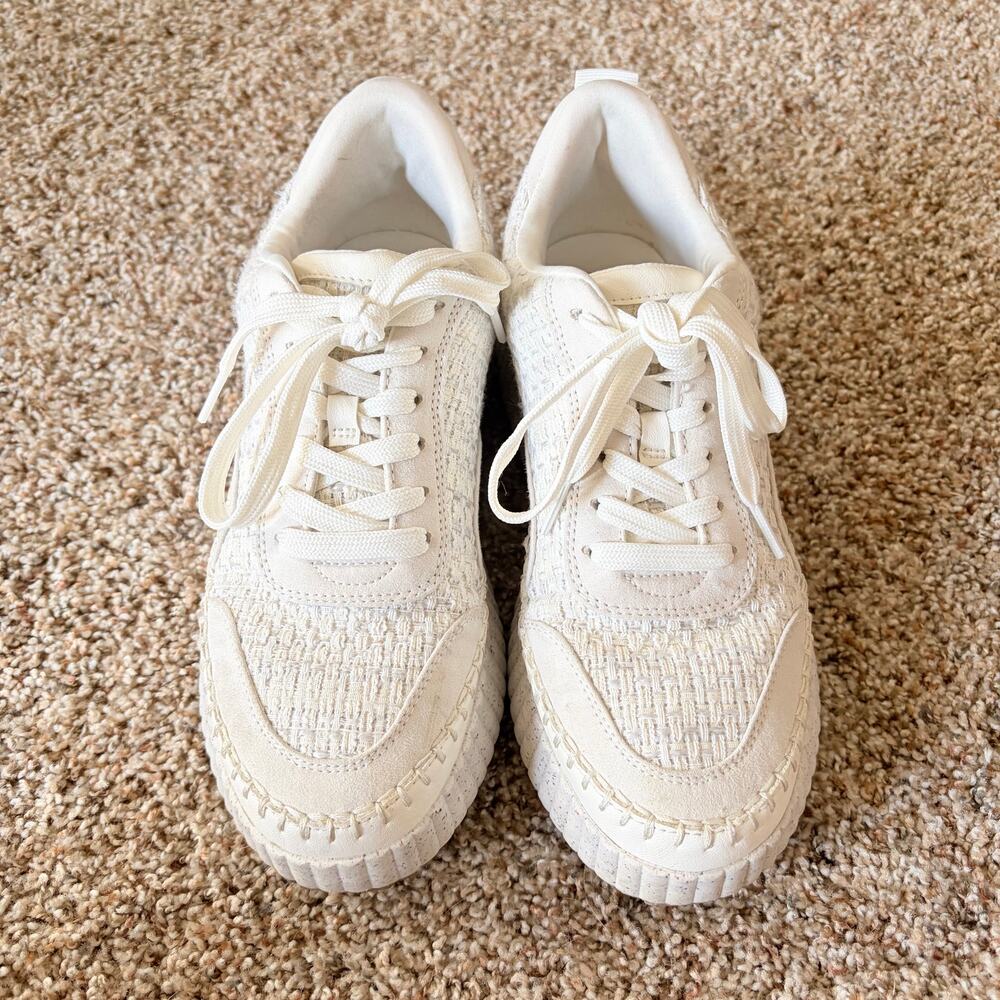 Universal Thread Dolen Woven Platform Comfort Sneakers - White Women's Size 8.5 - Picture 9 of 11